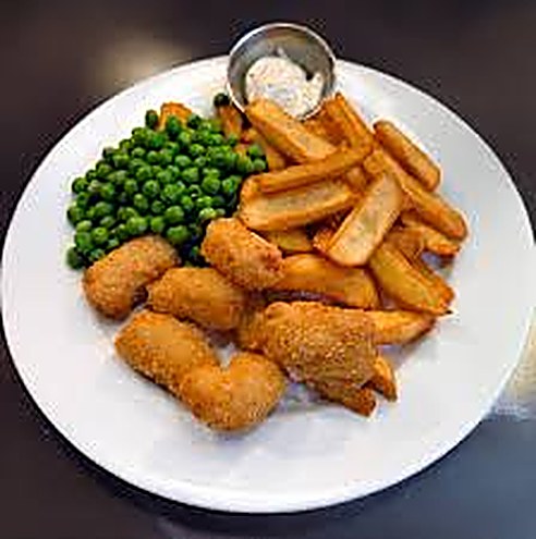Scampi and chips