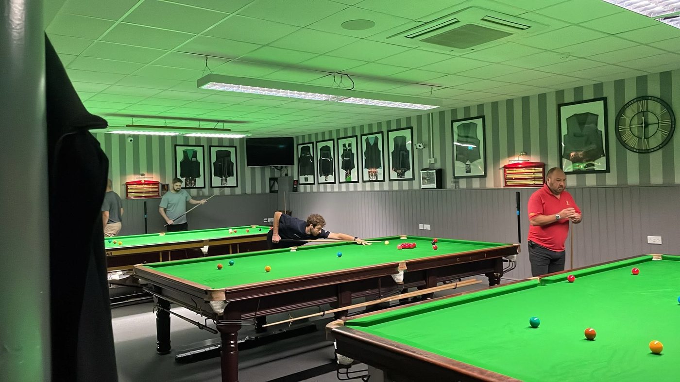 A member playing snooker at JP's